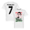 Portugal T-shirt Ronaldo 7 Barn Cristiano Ronaldo Vit