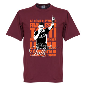 Roma T-shirt Legend Totti Legend Francesco Totti Rödbrun
