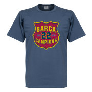 Barcelona T-shirt Winners 22 Champions Crest Blå