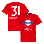 Bayern München T-shirt Bayern Underground  Schweinsteiger 31 Bastian Schweinsteiger Röd