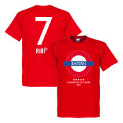 Bayern München T-shirt Bayern Undergrougnd  Ribery 7 Frank Ribery Röd