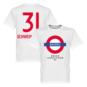 Bayern München T-shirt Bayern Underground  Schweinsteiger 31 Bastian Schweinsteiger Vit