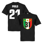 Juventus T-shirt Winners 31 Campione  Pirlo 21 Andrea Pirlo Svart