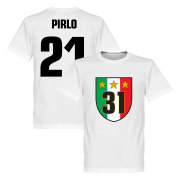 Juventus T-shirt Winners 31 Campione  Pirlo 21 Andrea Pirlo Vit
