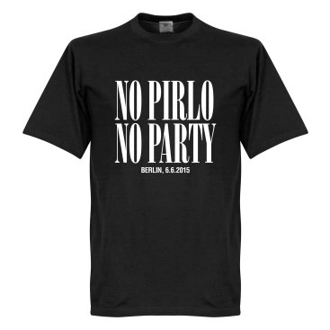 Juventus T-shirt No Pirlo No Party Berlin Final Andrea Pirlo Svart