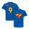 Manchester United T-shirt Zlatan 9 Superman Zlatan Ibrahimovic Blå
