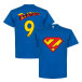 Manchester United T-shirt Zlatan 9 Superman Zlatan Ibrahimovic Blå