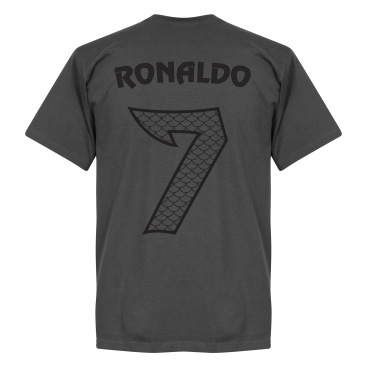 Real Madrid T-shirt Ronaldo No7 Dragon Cristiano Ronaldo Mörkgrå