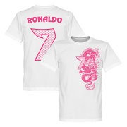 Real Madrid T-shirt Ronaldo No7 Dragon Cristiano Ronaldo Vit