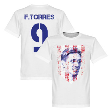 Atletico Madrid T-shirt No9 Atletico Fernando Torres Vit