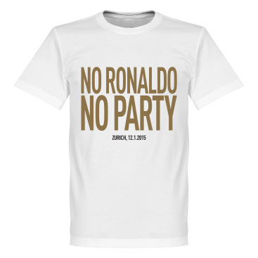 Real Madrid T-shirt No Ronaldo No Party Cristiano Ronaldo Vit
