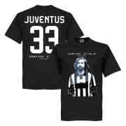 Juventus T-shirt Winners Campioni Ditalia Pirlo Andrea Pirlo Svart