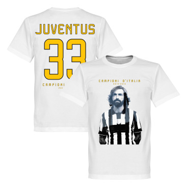 Juventus T-shirt Winners Campioni Ditalia Pirlo Andrea Pirlo Vit