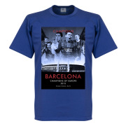 Barcelona T-shirt Winners 2015 European Champions Lionel Messi Blå