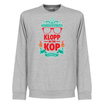 Liverpool Tröja Klopp In The Kop Sweatshirt Grå