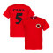 Albanien T-shirt Badge Cana 5 Röd