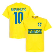 Sverige T-shirt Ibrahimovic 10 Team Zlatan Ibrahimovic Gul