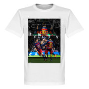 Barcelona T-shirt The Holy Trinity Lionel Messi Vit