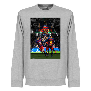 Barcelona Tröja The Holy Trinity Sweatshirt Neymar Grå