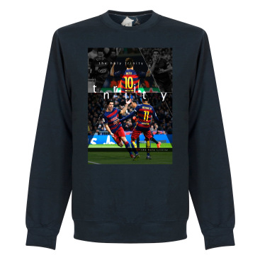 Barcelona Tröja The Holy Trinity Sweatshirt Luis Suarez Mörkblå