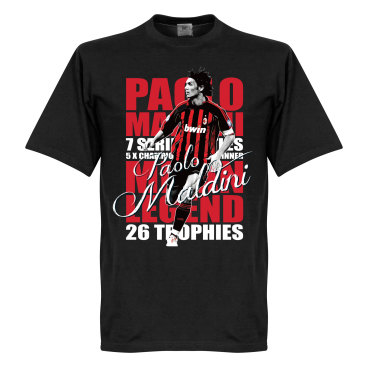 Milan T-shirt Legend Legend Paolo Maldini Svart