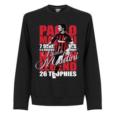 Milan Tröja Legend Sweatshirt Paolo Maldini Svart