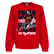 Milan Tröja Legend Sweatshirt Paolo Maldini Röd