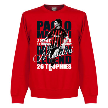 Milan Tröja Legend Sweatshirt Paolo Maldini Röd
