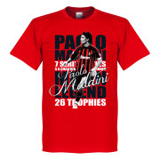 Milan T-shirt Legend Legend Paolo Maldini Röd
