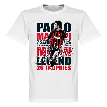 Milan T-shirt Legend Legend Paolo Maldini Vit