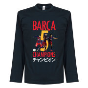 Barcelona T-shirt Barca Club World Cup Ls Mörkblå