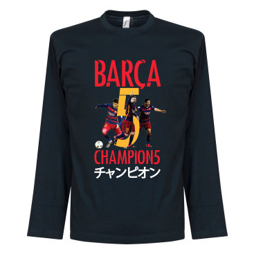 Barcelona T-shirt Barca Club World Cup Ls Mörkblå