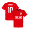 England T-shirt Rooney 10 Team Wayne Rooney Röd
