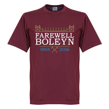 West Ham T-shirt Farewell Boleyn Stadium Vinröd