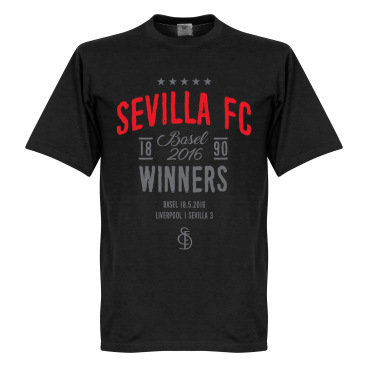 Sevilla T-shirt 2015 2016 Europa League Winners Svart
