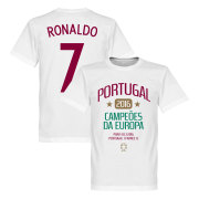 Portugal T-shirt European Champions 2016 Ronaldo Barn Cristiano Ronaldo Vit