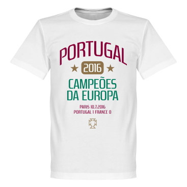 Portugal T-shirt Winners European Champions 2016 Barn Vit