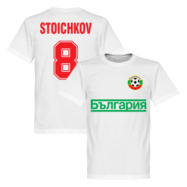 Bulgarien T-shirt Stoichkov No8 Team Vit