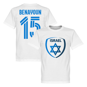 Israel T-shirt Benayoun No15 Crest Vit