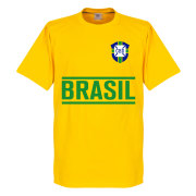 Brasilien T-shirt Team Barn Gul