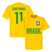 Brasilien T-shirt Coutinho Team Philippe Coutinho Gul