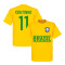Brasilien T-shirt Coutinho Team Philippe Coutinho Gul