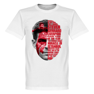 Liverpool T-shirt Gerrard Tribute Steven Gerrard Vit