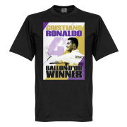 Real Madrid T-shirt Ronaldo 4 Times Ballon Dor Winners Madrid Barn Cristiano Ronaldo Svart