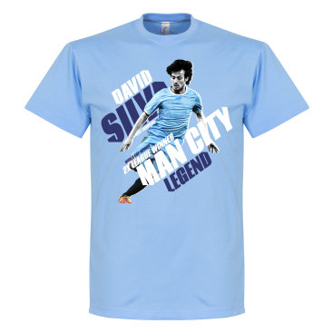 Manchester City T-shirt Silva Man Legend Ljusblå