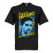 Inter T-shirt Roberto Baggio Portrait Svart