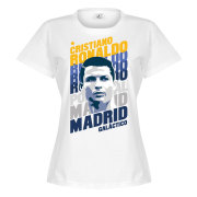 Real Madrid T-shirt Ronaldo Madrid Portrait Dam Cristiano Ronaldo Vit