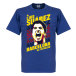 Barcelona T-shirt Portrait Luis Suarez Blå