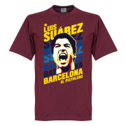 Barcelona T-shirt Portrait Luis Suarez Rödbrun