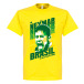 Brasilien T-shirt Portrait Barn Neymar Gul
